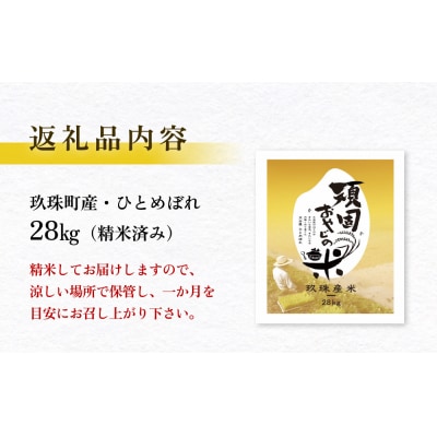 【令和7年 新米 大分県玖珠産・お米・ひとめぼれ 28㎏】頑固おやじのこだわり米(精米済み・減農薬)
