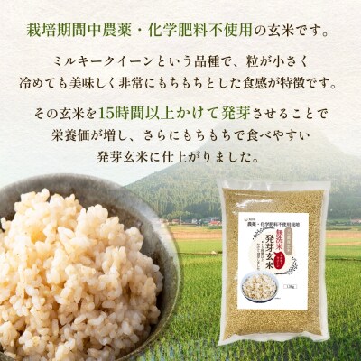 栽培期間中農薬・化学肥料不使用 発芽玄米 1.5kg×2袋(3.0kg) 大分県産