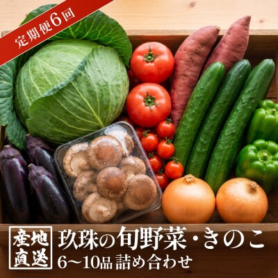 【ふるさと納税】6回定期便　玖珠の 旬野菜 ・ きのこ 6-10品 詰め合わせ