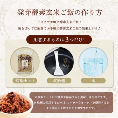 【定期便6回】 発芽酵素玄米炊飯セット 3合 (450g) 洗わずそのまま炊ける 無洗米 5袋 米
