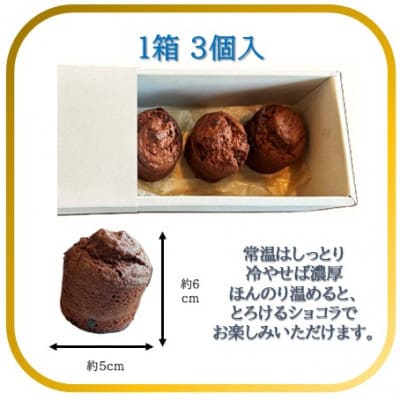 【フランス三ツ星の味】モエルーショコラ 1箱(3個入り)冷蔵 チョコケーキ