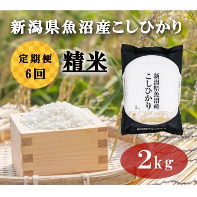 【毎月定期便】精米2kg「雪蔵仕込み」【湯沢産コシヒカリ】全6回