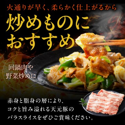 豚肉 天元豚 豚バラ スライス 800g ( 200g × 4パック )