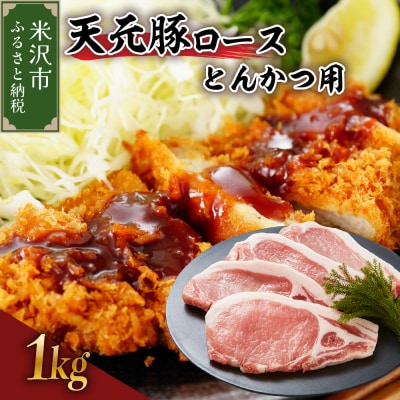 天元豚　ロースとんかつ用　1kg