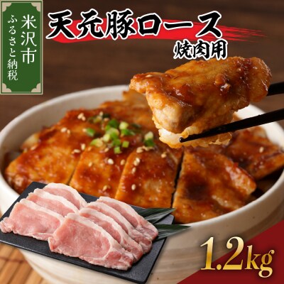 豚肉 天元豚 ロース 焼肉用 1.2kg ( 300g × 4パック )