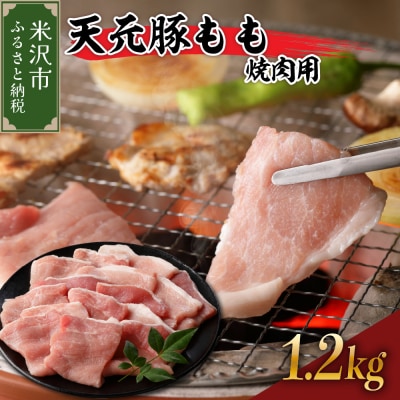 豚肉 天元豚 もも 焼肉用 1.2kg ( 300g × 4パック )
