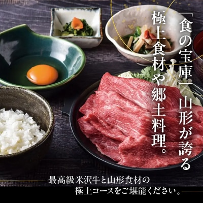 米沢牛黄木 東京駅店 ペア お食事 招待券 米沢牛 すき焼き 山形 郷土料理 コース ペア 2名