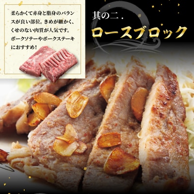 天元豚 豚肉 ブロック肉 ( 豚ロース ) 2kg ( 約2kg×1袋 ) 