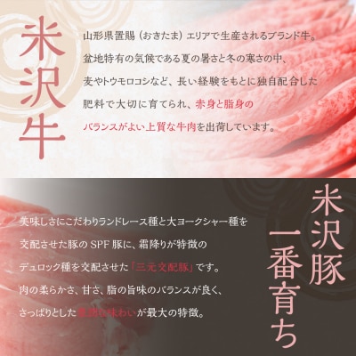 米沢牛+米澤豚一番育ちの黄金比率ハンバーグステーキ 100g×8個入り セット 