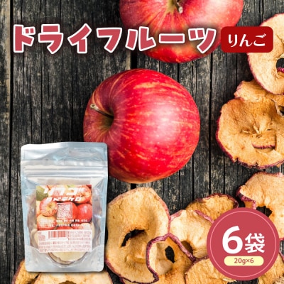ドライフルーツ りんご 6袋 計 120g ( 1袋 20g )
