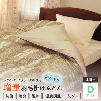 【 羽毛 増量 タイプ ポーランド産ホワイトダックダウン 93% 】 羽毛 掛け布団 ダブル