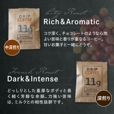 ブラジル産 ドリップ コーヒー 飲み比べ セット 4種×3袋 計12袋 (1袋11g)