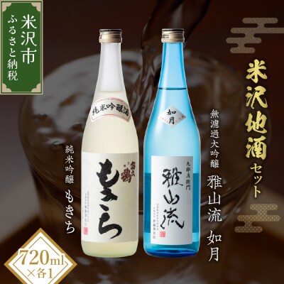 富久鶴 米沢 地酒 セット 720ml × 各1本 純米吟醸 もきち 大吟醸 雅山流 如月