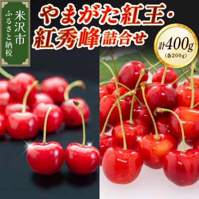 【先行受付】 令和8年産 さくらんぼ やまがた紅王 紅秀峰 詰合せ 各200g 計400g