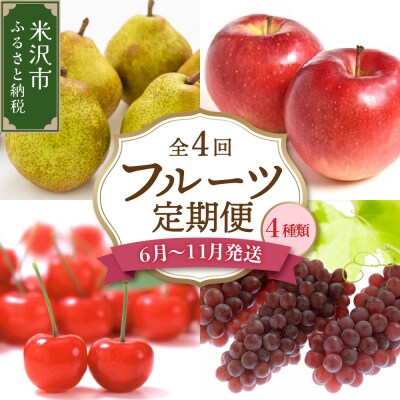 《先行受付》【定期便】令和7年産 フルーツ定期便4回配送〔2025年6月中旬～発送開始〕