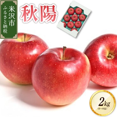 《先行受付》【令和7年産】りんご 秋陽 2kg (6～8玉)〔2025年9月下旬頃お届け〕