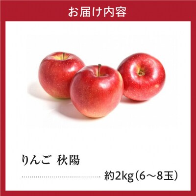 【先行受付】 令和8年産 りんご 秋陽 約2kg 6玉 ～ 8玉