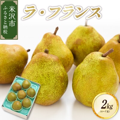 《先行受付》【令和7年産】ラ・フランス 2kg(4～7玉)〔2025年11月中旬頃～お届け〕