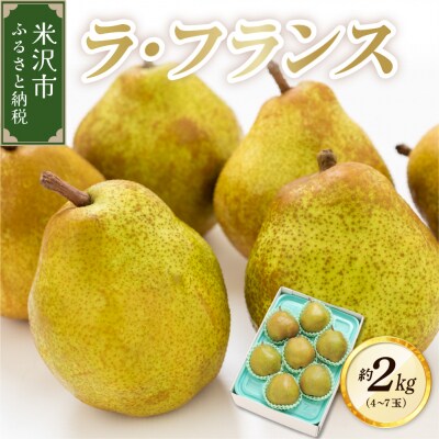 【先行受付】 令和8年産 西洋梨 ラ・フランス 約2kg 4玉 ～ 7玉