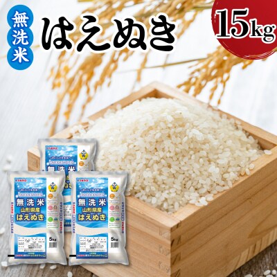 【令和7年産】 新米 山形県産 無洗米 はえぬき 15kg