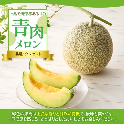 【先行受付】 令和8年産 青肉メロン ( クレセント ) 1玉 2kg以上