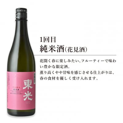 【先行受付】 定期便 小嶋総本店 東光 季節のお酒 720ml×1本×4回