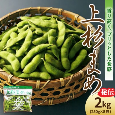 【先行受付】令和8年産 枝豆 上杉まめ 秘伝 250g × 8袋 計2kg 1箱