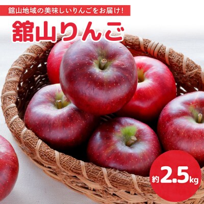 【先行受付】 令和8年産 舘山りんご 品種おまかせ 約2.5kg 9玉 ～ 11玉