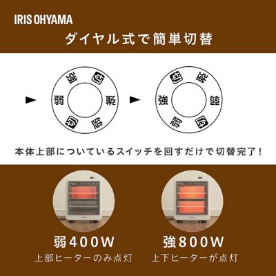 電気ストーブIEH-800Wホワイト