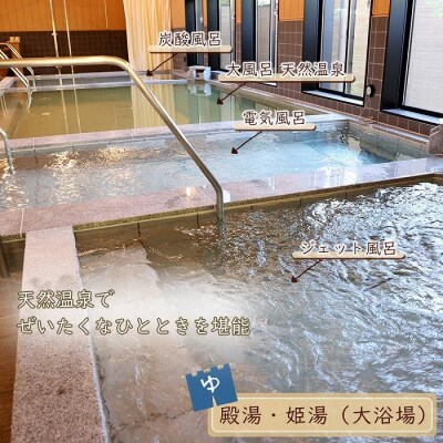 宮城県角田市日帰り天然温泉「もみの木」入浴回数券(6回分)