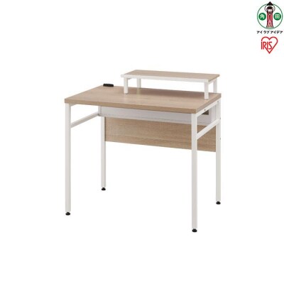 ケーブル収納デスク モニター台付 CSD-800M ライトナチュラル/ホワイト