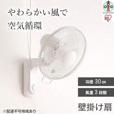 壁掛け扇 メカ式  WFM-306-W ホワイト