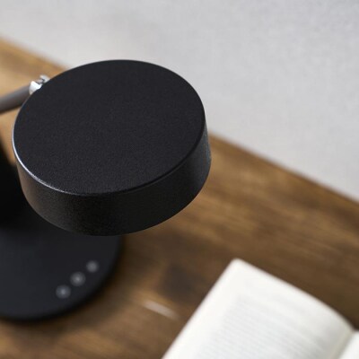 LEDデスクライトQi充電シリーズ平置きタイプ調光調色　LDL-QF02DL-B　ブラック