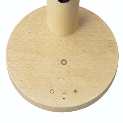 LEDデスクライトQi充電シリーズ平置きタイプ調光調色　LDL-QF02DL-T　ウッド