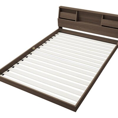 ベッド　フロアベッド FBF-D ダブル　ウォールナット