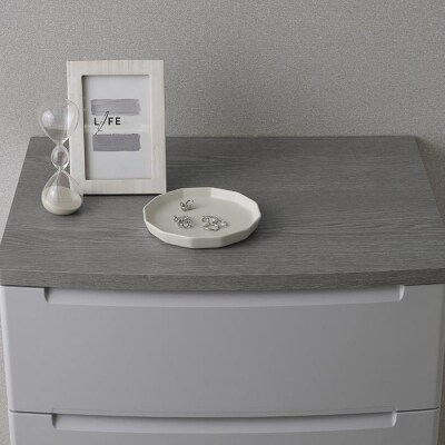 チェスト　ウッドトップノックダウンチェスト KDMG-564WT ライトグレー