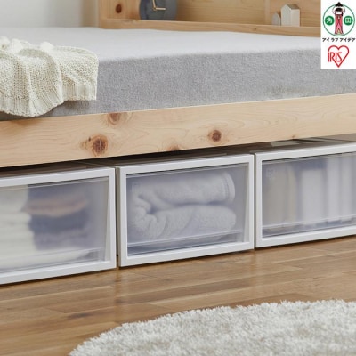 チェスト　ネスティングボックスチェスト3個セット NSBC-500×3 ホワイト/クリア