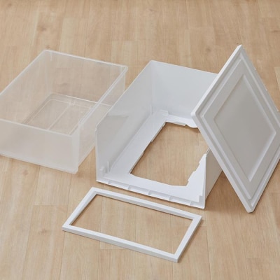 チェスト　ネスティングボックスチェスト3個セット NSBC-500×3 ホワイト/クリア