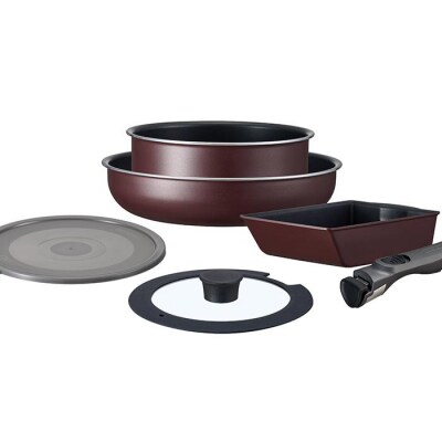 フライパン　セット　TERACOAT　6点セット　EHDC-T6Sワインレッド