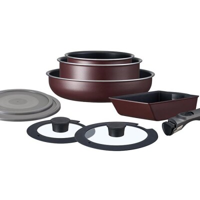 フライパン　セット　TERACOAT　9点セットEHDC-T9Sワインレッド