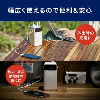 モバイルバッテリー バッテリーステーション IBT-A60100-W ホワイト