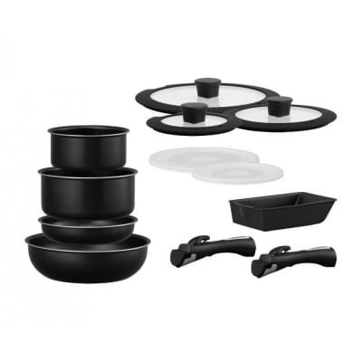 フライパン ダイヤモンドコートパン12点 IH・ガス火対応 NTF-SEI12 ブラックメタリック