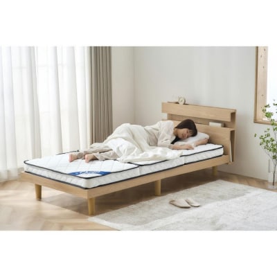 マットレス 三つ折りポケットコイルマットレス  10cm PMTS10H-3S ホワイト