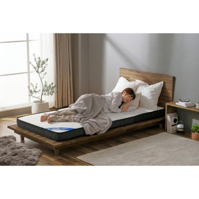 マットレス 三つ折りポケットコイルマットレス  11cm PMTS11S-3S ホワイト