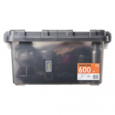 収納ボックス HUGEL SMOKE BOX SMB-600 クリアブラック