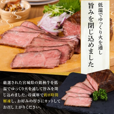 仙台牛モモ肉低温焼き300グラム×2