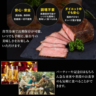仙台牛モモ肉低温焼き300グラム×2