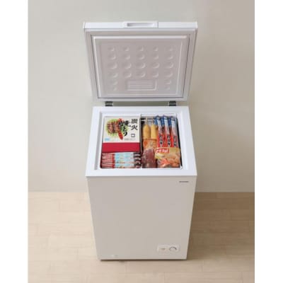 冷凍庫 上開き式冷凍庫 100L　ICSD-10C-W　ホワイト