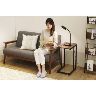 LEDデスクライトQi充電シリーズ 平置きタイプ 調光・調色　LDL-QFDL-B　ブラック