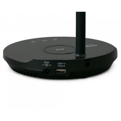 LEDデスクライトQi充電シリーズ 平置きタイプ 調光・調色　LDL-QFDL-B　ブラック